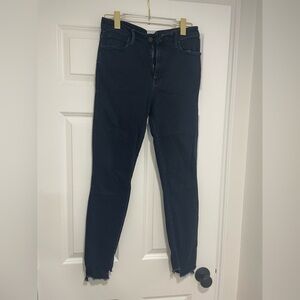 Women's Dark Navy High-Rise Slim Jeans
